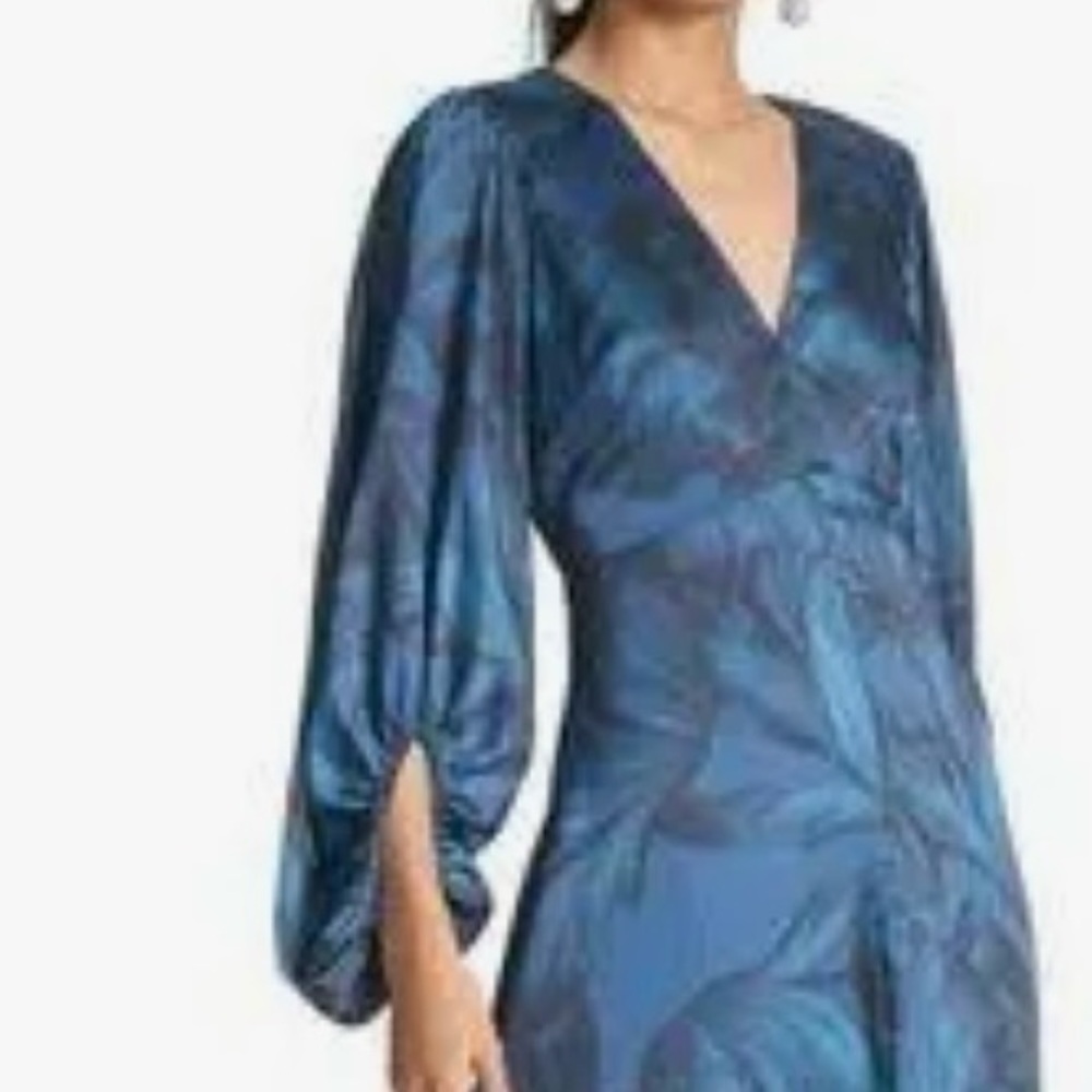 Sachin + Babi Jenny Gown, Tonal Petal (blue)